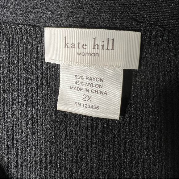 Kate Hill Woman Black Knit Sleeveless Top Size 2X - Picture 7 of 7
